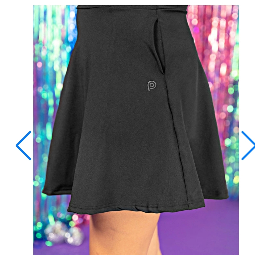 Popfit Fit & Flare Dress (Has Pockets!!) - Size L - Black NWT - Picture 4 of 11